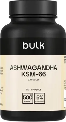 Produktbild von Bulk Ashwagandha KSM-66 (90 Caps) Unflavoured - Vitamine,  Mineralien & Gesundheit - Kräuter
