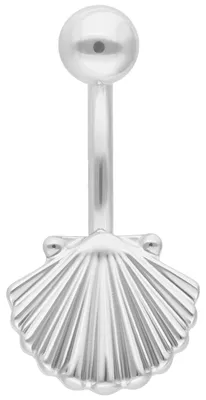 Produktbild von Wildcat Bauchnabelpiercing - Shell Bananabell  aus Titan Grad 23, Körperstelle: Bauchnabel, Länge: 12,0mm, Silber