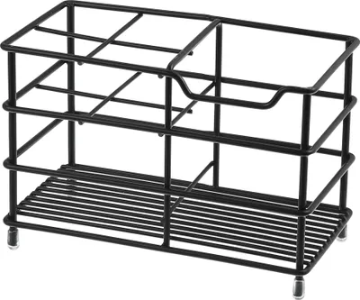 Produktbild von Zahnbürstenhalter mit 4 Fächern aus Edelstahl 304, Zahnpastahalter, Badezimmer- und Küchenaccessoires, Schwarz