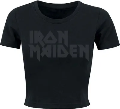Produktbild von Iron Maiden T-Shirt Damen Black On Black Logo schwarz L