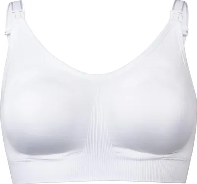 Produktbild von Medela Ultimate BodyFit BH – Nahtloser Umstands- und Still-BH für hervorragende Passform und Unterstützung während Schwangerschaft und Stillzeit M Weiß