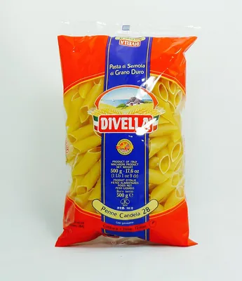 Produktbild von Divella Penne Nudeln aus Italien Candela Nr 28 Röhrenförmig 500g