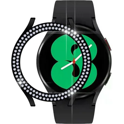 Produktbild von Strap-it Diamond PC-Hartschalenetui – Passend für Samsung Galaxy Watch 4 (40 mm) – Rundumschutz – Schwarz