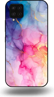 Produktbild von Smartphonica Handytasche passend für Samsung Galaxy A42 5G mit Marmordruck - TPU Rückseitenschutzhülle Marmordesign - Regenbogen