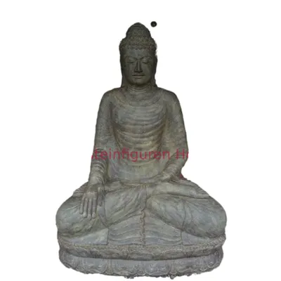 Produktbild von Schöner Großer Buddha für den Garten die Terasse oder den Vorgarten bestehend aus Steinguss ist Frostfest Witterungsbeständig und Neu 150cm H, KA-BR-BLOE-150