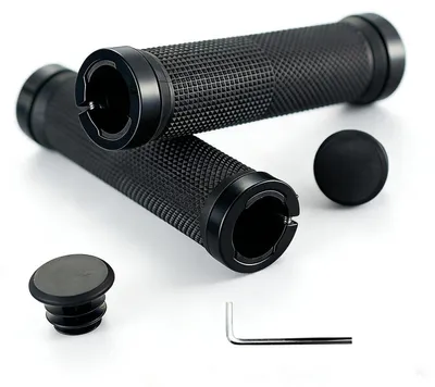 Immagine prodotto di Manopole per manubrio da mountain bike, ergonomiche, antiscivolo, in gomma e alluminio, con diametro interno di 22,2 mm