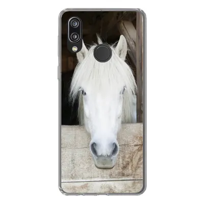 Produktbild von MuchoWow® Handyhülle Schutzhülle Hülle für Huawei P20 Lite (2020) Pferde - Pferdestall - Regale Silikon Softcase Handy Hülle - Kartenhalter