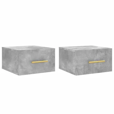 Produktbild von vidaXL Wand-Nachttische 2 Stk. Betongrau 35x35x20 cm
