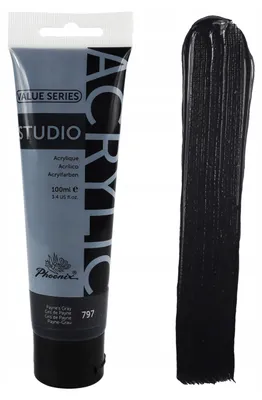 Produktbild von Acrylfarbe Schwarz Grau Dunkel Artistic Phoenix 797 Paynes Gray100ml