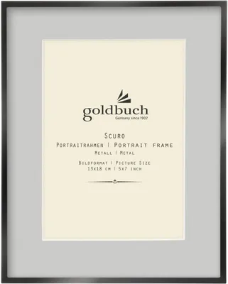 Produktbild von Goldbuch Metall-Fotorahmen Scuro schwarz mit Passepartout 13x18 cm