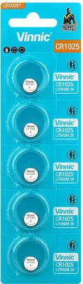 Zdjęcie produktu dla bateria litowa Vinnic CR1025 - 5 sztuk