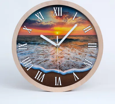 Produktbild von Holzuhr 20fi cm wanduhr - weiße Spitzen - West-Meer