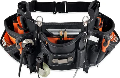 Immagine prodotto di Cintura porta-attrezzi con 18 tasche, ideale per l'edilizia e l'impiantistica, per uomo, artigiano