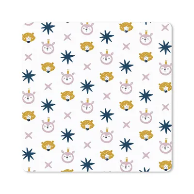 Produktbild von MuchoWow® Mauspad Mousepad Tiere - Muster - Formen 20x20 cm - Mousepads - Maus Mat - Pad - Mausunterlage - Desk Mat - Bureauartikeln