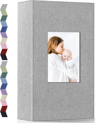 Obrázok produktu pre Fotoalbum 4x6, 300 fotiek, ľanový obal, sivá, pre rodinu