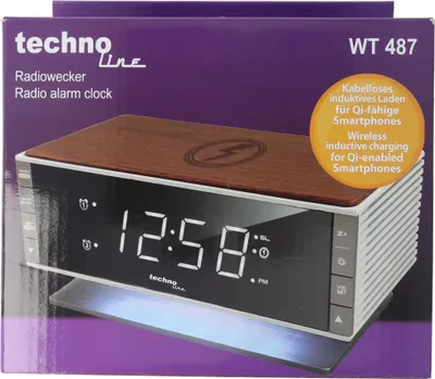 Obrázek produktu pro Technoline WT 487, Digitální budík, Obdélník, Vícebarevný, FM, Knoflíky, Napájení/baterie