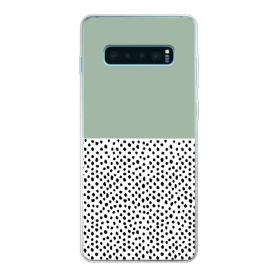 Produktbild von MuchoWow® Handyhülle Schutzhülle Hülle für Samsung Galaxy S10 Lite Polka dots - Grün - Schwarz Silikon Softcase Handy Hülle - Schutz