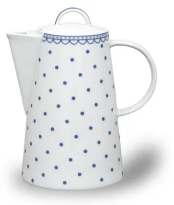 Produktbild von Thun 1794 Tom, Kaffeekanne, 1,2 l, blau gepunktet, Porzellan Thun