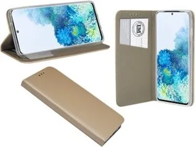 Produktbild von cofi1453 Buch Tasche "Smart" kompatibel mit SAMSUNG GALAXY S20 ( G980F ) Handy Hülle Etui Brieftasche Schutzhülle mit Standfunktion, Kartenfach Gold