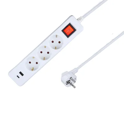 Produktbild von as-Schwabe 3-fach Steckdosenleiste Schalter USB A/C 1,4m Mehrfachsteckdose IP20