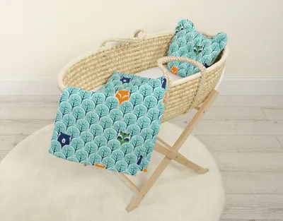 Produktbild von Teddybär-Bettdecke mit Füllung und Konturkissen - 2-teiliges Set - Mint Forest