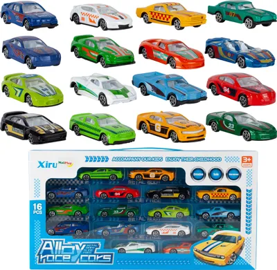 Immagine prodotto di MalPlay auto giocattolo per bambini set di mini auto 1:64 | auto da corsa giocattolo set regalo | 16 in un set