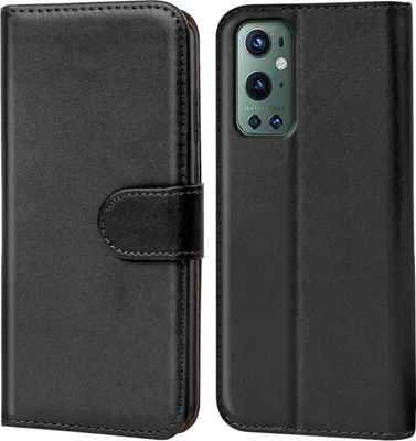 Produktbild von Conie Klapp Tasche für OnePlus 9 Pro Kartenfach Rundumschutz Hülle in Schwarz