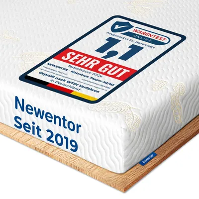 Produktbild von Newentor® Matratzen Topper 200x200cm H2 H3, Matratzentopper 200x200 Schlafsofa Bett Gelschaum, Mattress Topper 200x200 Boxspringbett Gel Bezug Kaltschaum 7CM Höhe