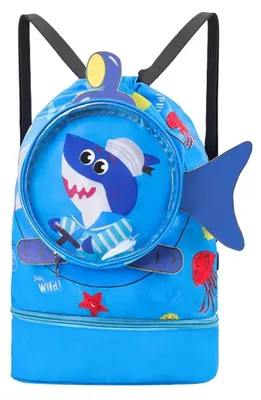 Produktbild von Wasserdichte Schwimmtasche – Trennung von trockener und nasser Kleidung – Schuhfach – Polyester – 42x28x10 cm – Leichtgewicht, 200 Gramm – Sporttasche