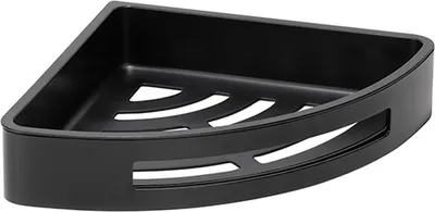 Produktbild von BYTRO Eckseifenkorb Edelstahl Kunststoff Schwarz 220x290x47 mm für Bad & WC >> zum Bohren