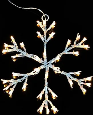 Produktbild von LED Schneeflocke Schneeoptik 36er warmweiß 30cm Timer außen XA11276 xmas