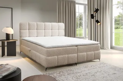 Produktbild von Boxspringbett Bett Schlafzimmerbett SOPHIE 180x200cm Stoff Rolf Beige