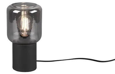 Produktbild von Trio Leuchten Tischlampe Nico 24 cm schwarz Metall/Glas