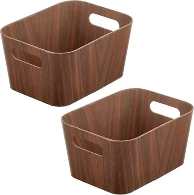 Produktbild von Kühlschrank Organizer Lagerboxen Küche Speisekammer mDesign 2er Set Espresso