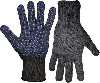 Produktbild von Einseitige Schwarze Strickpunkthandschuhe Gb66