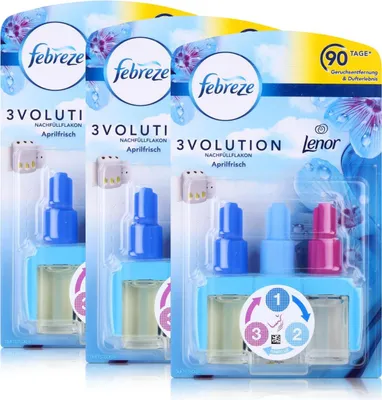 Produktbild von Febreze 3Volution Duftstecker Nachfüllflakon Lenor Aprilfrisch 20ml (3er Pack)