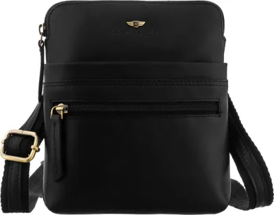Obrázek produktu pro Peterson pánská crossbody taška z přírodní kůže černá 19,5 cm