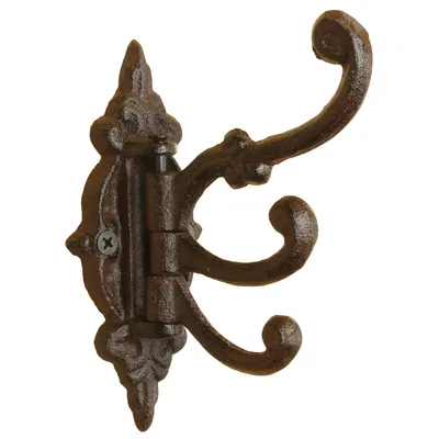 Obrázek produktu pro 3er Wandhaken Garderobenhaken Kleiderhaken rostig vintage Gusseisen-Haken Dekohaken