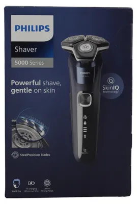 Produktbild von Philips SHAVER Series 5000 S5885/25 Elektrischer Nass- und Trockenrasierer, Rotationstrasierer, Blau, SteelPrecision blades, LED, SH71, 2 Jahr(e)