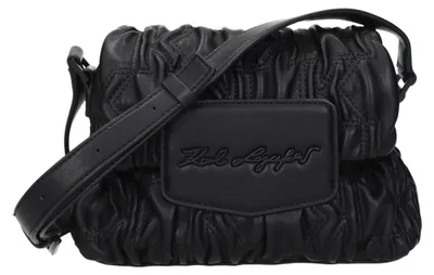 Image de Karl Lagerfeld sac rabat polyester noir, froncé, signature