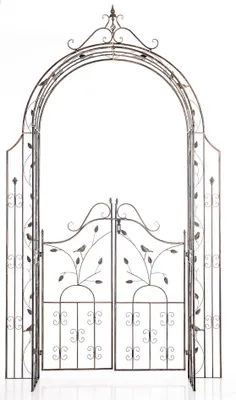 Produktbild von Rosenbogen mit Tor CP101, Eisen  bronze