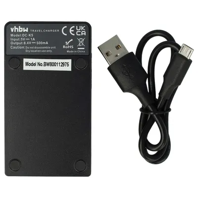 Produktbild von vhbw USB-C Ladegerät kompatibel mit Fujifilm FinePix S200EXR, S200, S100FS, S100 Kamera - Ladeschale + USB-C Kabel Ladeanzeige