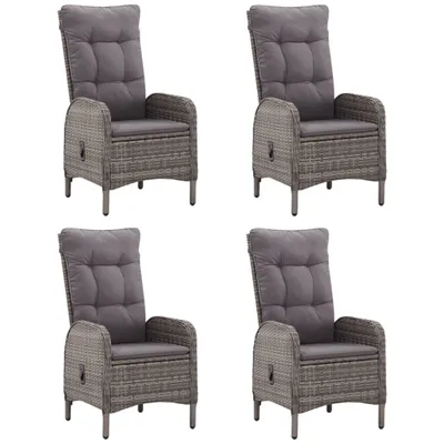 Image de vidaXL Ensemble de jardin 5 pièces Gris