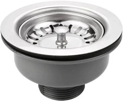 Zdjęcie produktu dla Korek odpływowy ze stali nierdzewnej Ø 114 mm, wersja wzmocniona, pasujący do otworu zlewu o średnicy 83–90 mm