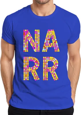 Produktbild von NARR Karneval Fasching Kostüm bunt Konfetti lustig Fastnacht Herren T-Shirt, Blau, M