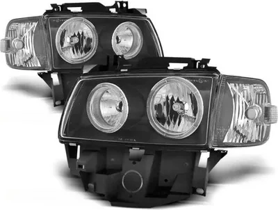 Zdjęcie produktu dla Reflektory typu „Angel Eyes” pasujące do VW T4 Multivan Caravelle, rok produkcji 1996–2003, kolor czarny