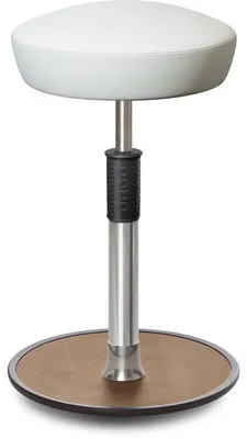 Produktbild von Sitz- Stehhocker Free Tall Hutsitz skai Kunstleder Weiß chrom /Natur.