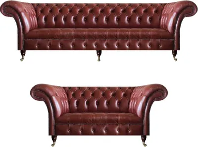 Immagine prodotto di Soggiorno Set completo di divani moderni in pelle 3+2 posti imbottiti