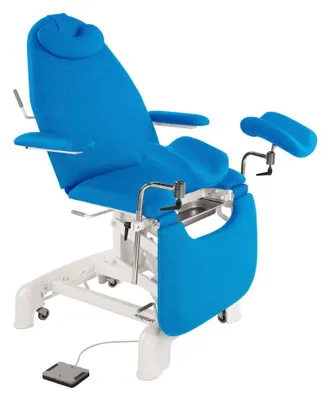 Imagen del producto de Silla ginecológica, silla para exámenes ginecológicos, eléctrica, 25 colores, incluye reposapiés, color: 54 (azul)