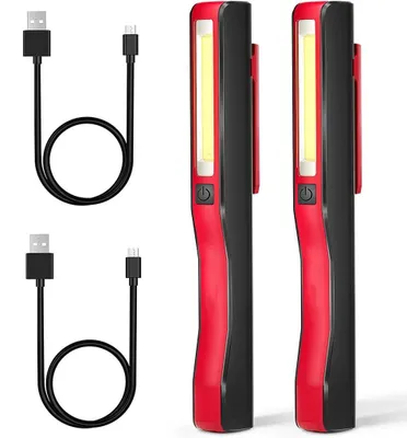 Produktbild von LED-Arbeitsleuchte, Taschenlampe, Werkstatttlampe, Notleuchte, COB-Handleuchte mit Magnetclip für Autoreparatur, Werkstatt, Garage, Stromausfall, Notlampe